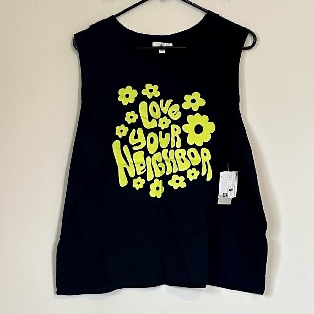 NWT BP by Nordstrom Love Your Neighbor Muscle Tank - Size: 1X - Picture 2 of 8